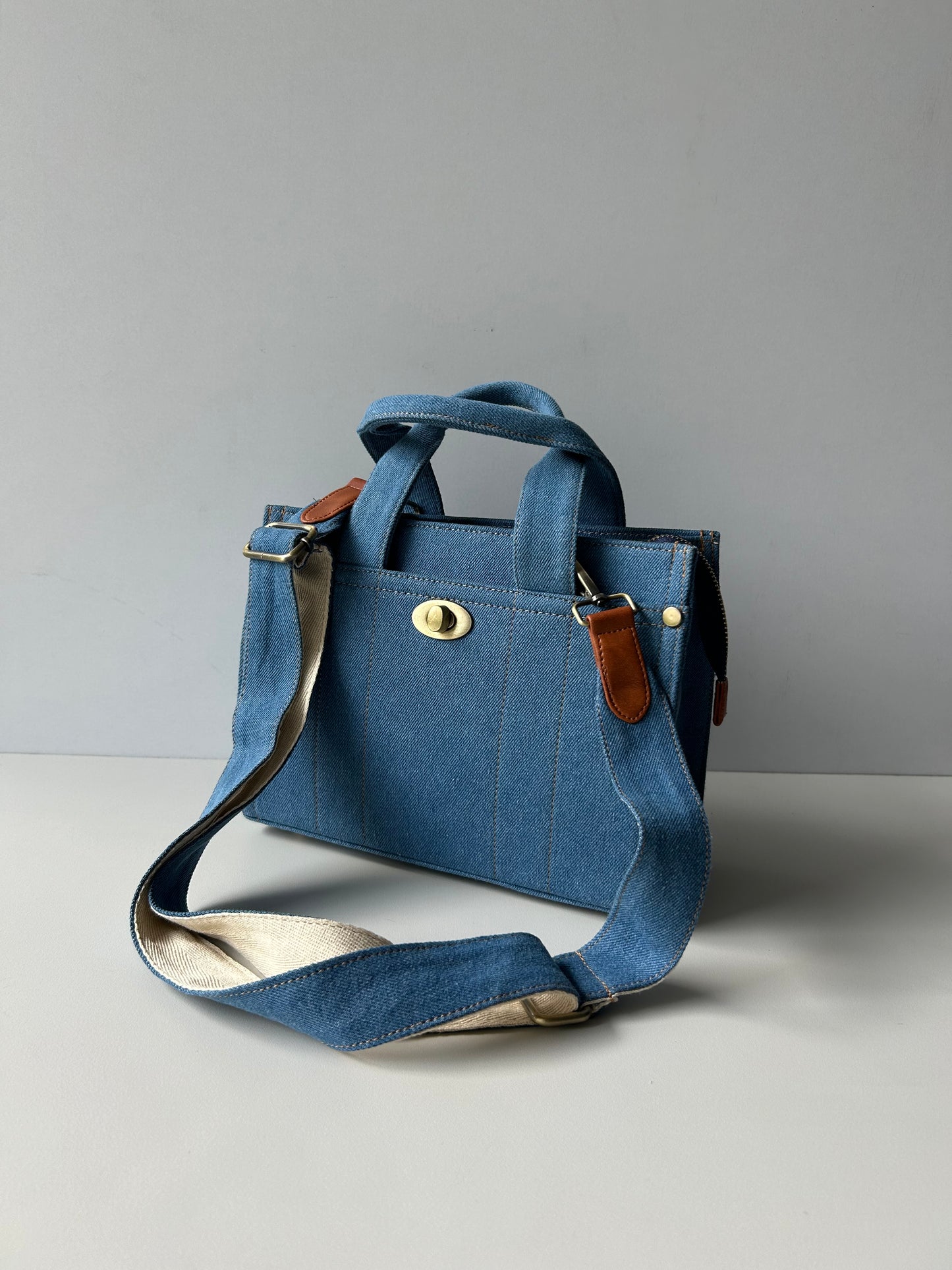 Swirly Denim Bag