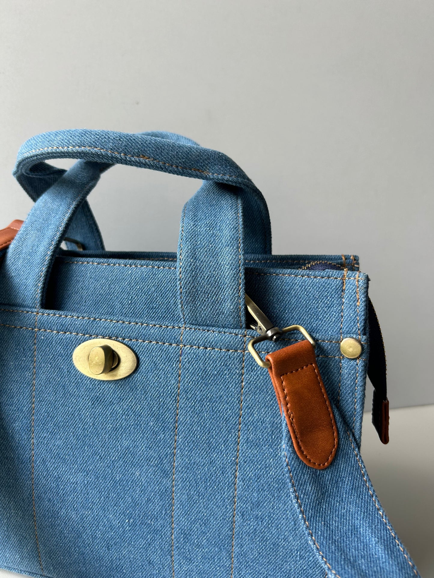 Swirly Denim Bag