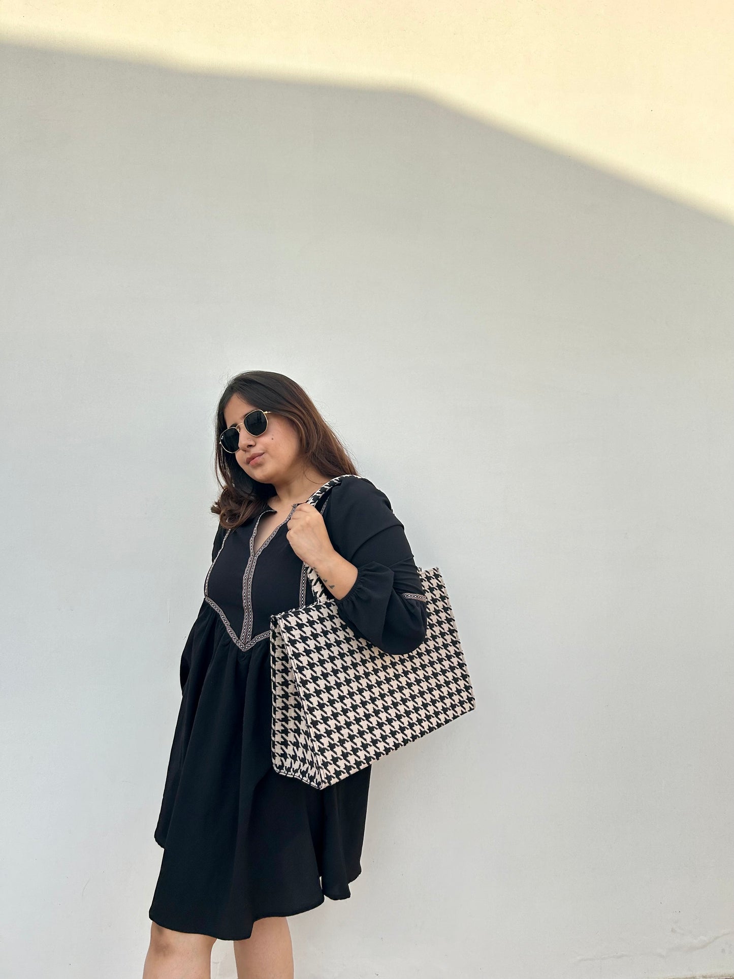 Houndstooth Tote